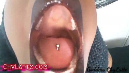 My First Vore Lunch Chy Latte Ebony Giantess Deep Throat Vore Mouth Fetish