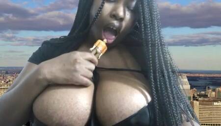 giantess dominates tiny human