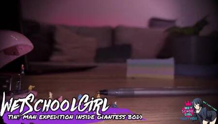 Tiny Man Expedition Inside Giantess Body