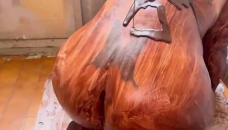 Giantess bbw is dipped in chocolate and gets horny with her tiny. JOI and dirty talk