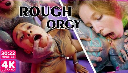 Tattoo Anal Sex Orgy with Ass to Mouth, Blowjob and Cumshot - 4K