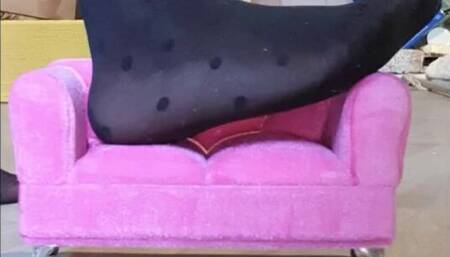 my black spotted tights photo set