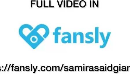 The giantess Samira in a bikini eats her slave in her cookies (Trailer-Vore)