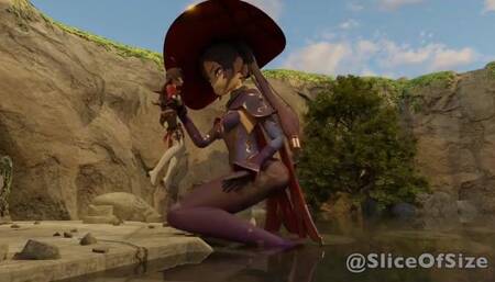The Hidden Spring [Giantess Growth] Genshin Impact Animation