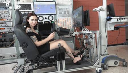 Rae Drives a Stickshift Vehicle in the Simulator (MP4 - 1080p)