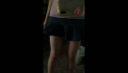 Peeing in cute Huggies Overnites diaper