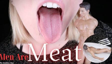 Men Are Meat - HD - The Goddess Clue, Giantess Vore, Tiny Man on Plate, Spit Fetish, Spared Hard Vore and Swallowed Whole Instead