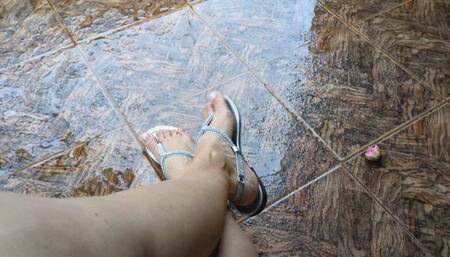 Katherine Foot teasing under the rain