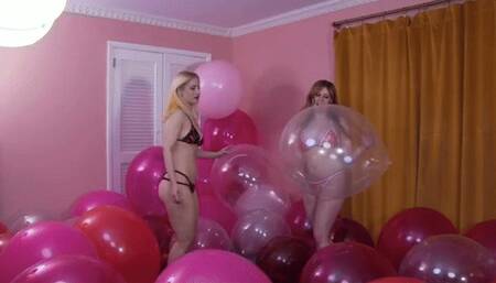 The Case of the Ex & Her Bestie Masspop: Your Naughty Ex Girlfriend Galas & Jacquelyn Velvets Pop Your Balloons While Blowing Bubblegum Bubbles - HD mp4