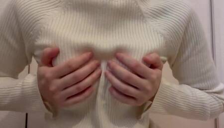 It feels so good to play with my nipples over my clothes.