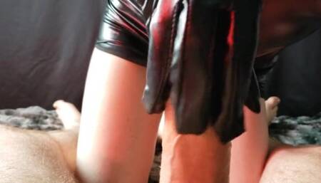 Gloved Handjob and Tease