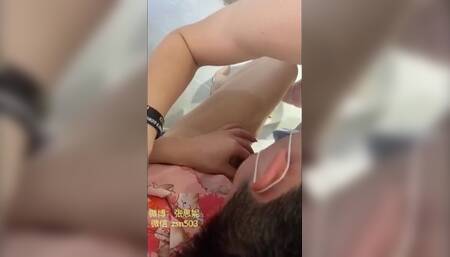 Natural Tits Asian Amateur Ladyboy hooker client cum on her dick and balls