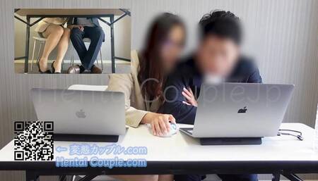 ［Japanese amateur couple］Happening that Uber Eats staff saw sex during telework.