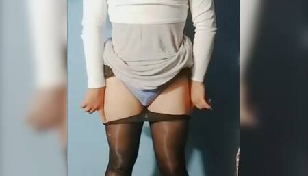 cute trans- anal dildo rough