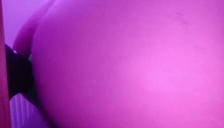 Twink femboy stretched out with knotted toy