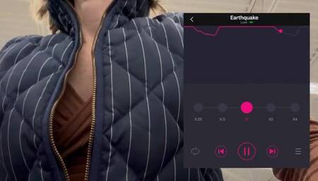 Cumming hard in grocery store with Lush remote controlled vibrator