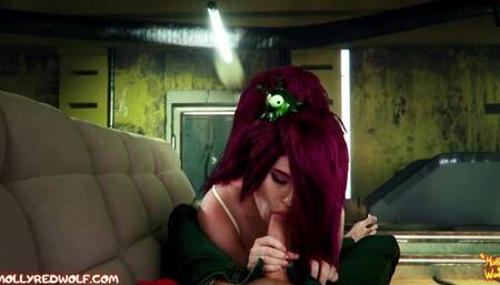 Brain slug controlled Leela gets a double cumshot from Fry - MollyRedWolf