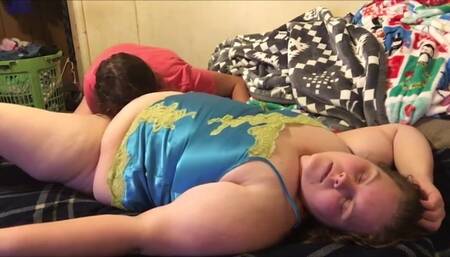 Cute Trans Girl Eats Our Hairy Nasty BBW Fat Cunt Making Her Squirt In Her Mouth