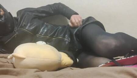 Leather Cross-dressing Stomping Pumps Masturbation Neckbanding Leather Masks chopin