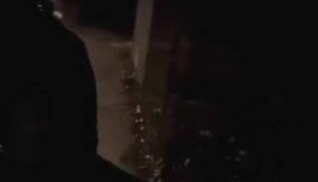 I leave my clothes behind and ride a fat dildo at a train station park and road