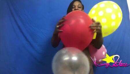 Kassey Starr Covered in Balloons
