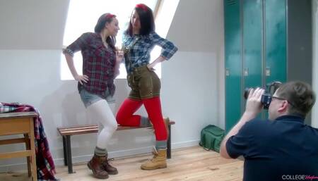 Teen (18+) scene with enticing best girl from College Uniform