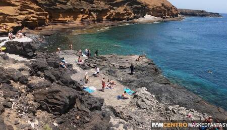 Risky outdoor masturbation after hiking along the coast - Real Female Orgasm in Public