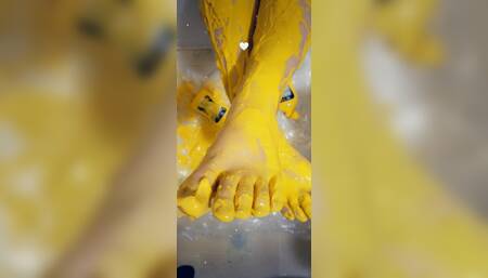 Mustard Sploshing, Wet and Messy JOI