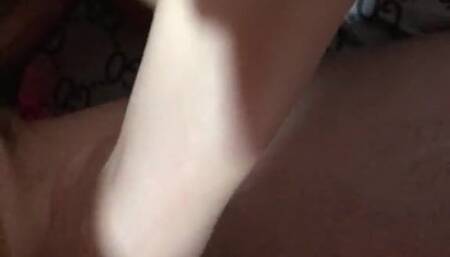 Cumshot after work Missionary POV closeup