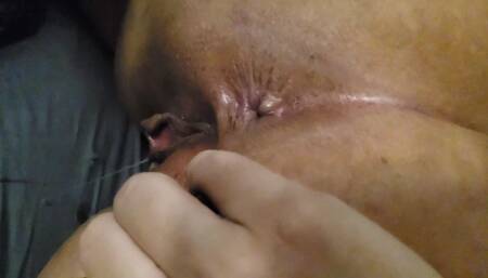 AMATEUR THREESOME HOMEMADE BLACK BOY CUMMING AND HUSBAND CLEANING ALL DRIPPING FOR DOWN