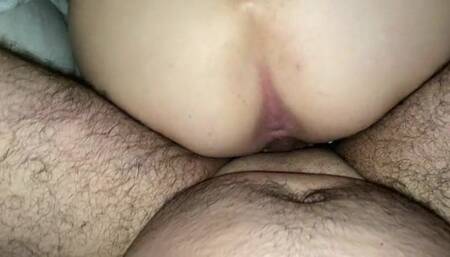 Horny Step Sister Fucking Cock Hard With Her Wet Pink Pussy I Finger Her Ass During Sex Anal Massage