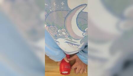 Cute twink fucks his onahole