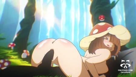KINOKO RIDES HUGE PLANT IN FOREST