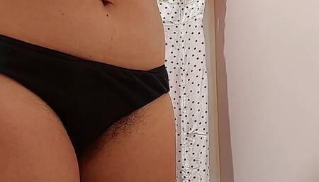 Sexy brunette  fitting room hairy pussy, big nipples. Hot amateur wifehairy pussy, big ass, big tits, big nipples.