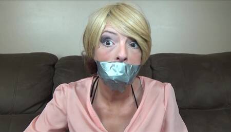 A Muffled Sock and Tape Gag Talk with Bella Ink