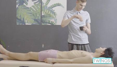 Sexy Lucas Got Her Shoulder Spermed By Handsome Twink Logan!