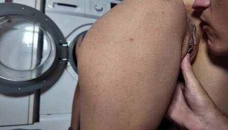 Stepmom stuck in the washing machine