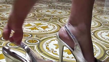 Teasing You with My 8 Inch Heels and Red Toes