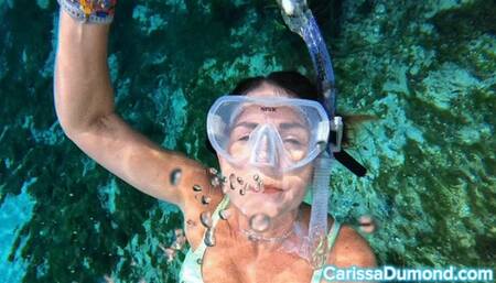 UW snorkling and breast exposure in the springs