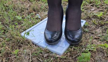 Crushing Photo Frame in Office Heels