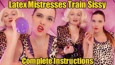 Experienced Mistresses Will Teach You How to Be a Latex Sissy (720p)