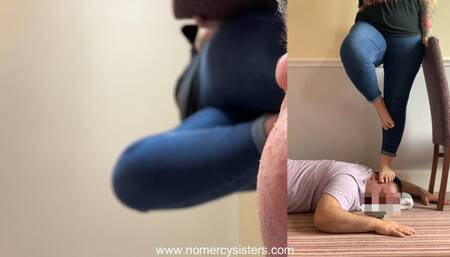 Mistress Lilith First head trampling barefoot