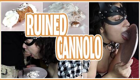 CHEWING, SPITTING AND CUMING ON HER CANNOLO