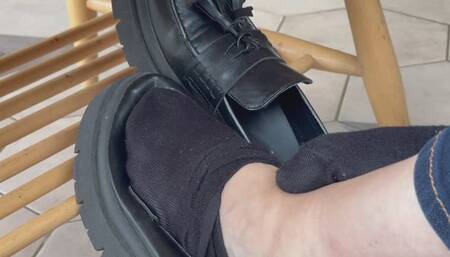 Shoe removal, sock removal , barefoot and Shoeplay