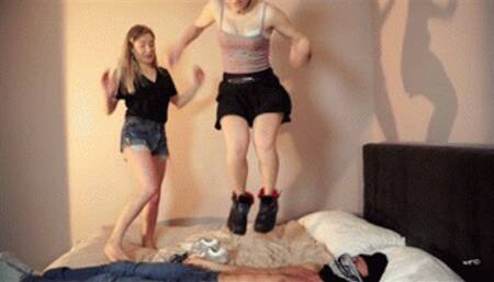 DUMB BURGLAR SADISTIC DOUBLE TRAMPLING - FULL HD