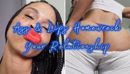 Ass And Lips Homewreck Your Relationship- Ebony Goddess Rosie Reed Homewrecking Lipstick Fetish Femdom POV- 1080p HD