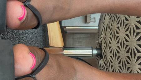 Pretty Pink French Tips in Flip Flops