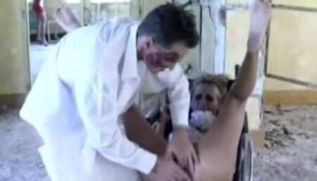 Sexy Blonde Nurse Enjoy Pussy Spreading