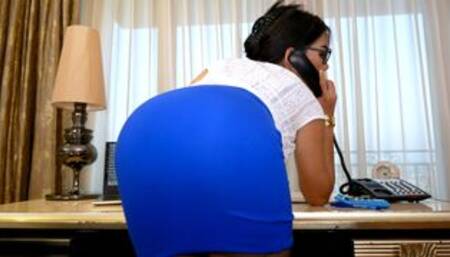 Office anal with busty ladyboy secretary