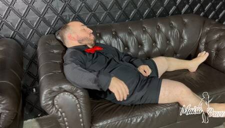 Redhead and dwarf in fetish sex